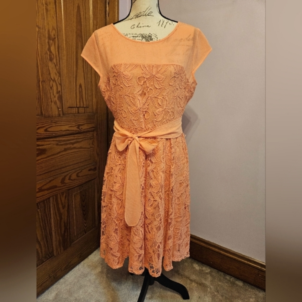 DB Established 1962 Coral Lace Dress